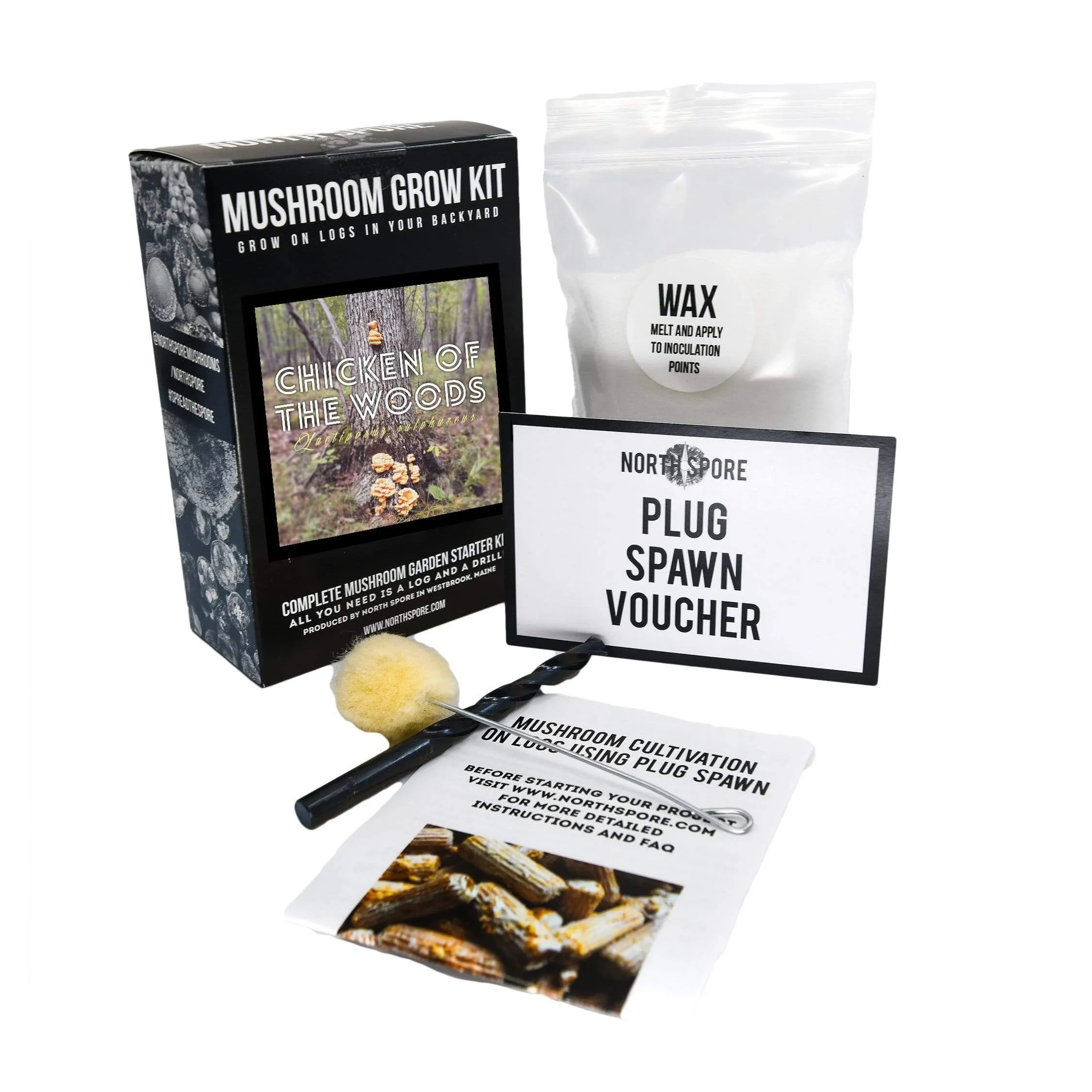 Organic Chicken of the Woods Mushroom Outdoor Log Kit