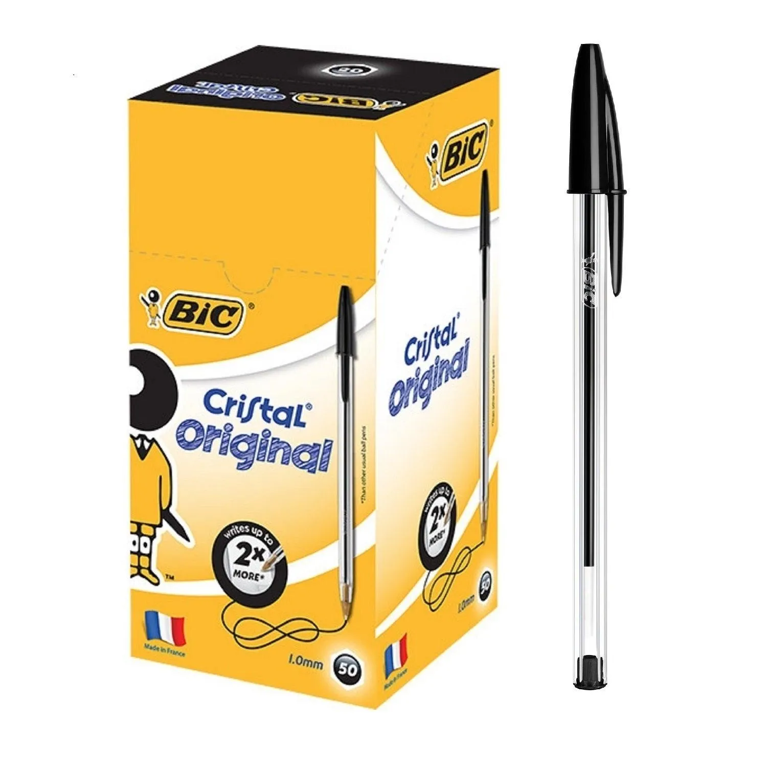 (Pre-Order) BIC Crystal Medium 1.0 1mm Oil-based ballpoint pen CMBLK