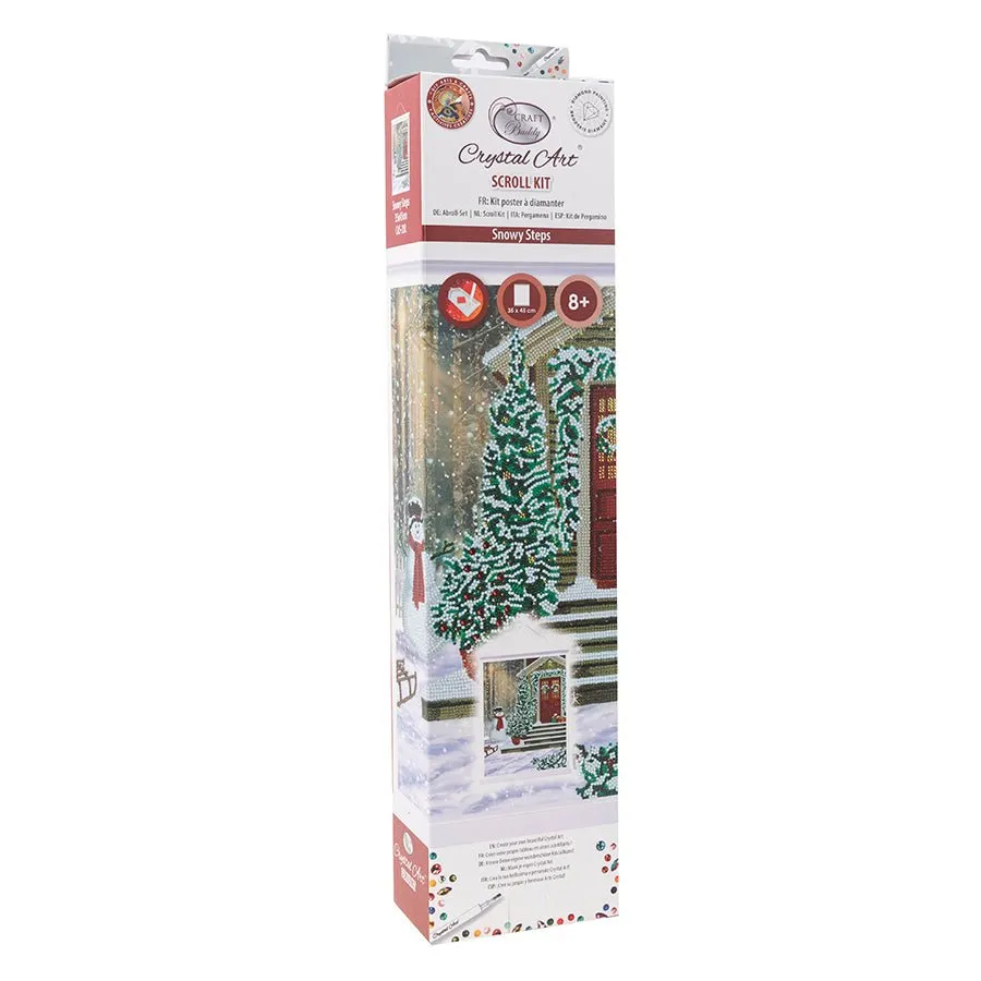 "Snowy Steps" Crystal Art Scroll Kit