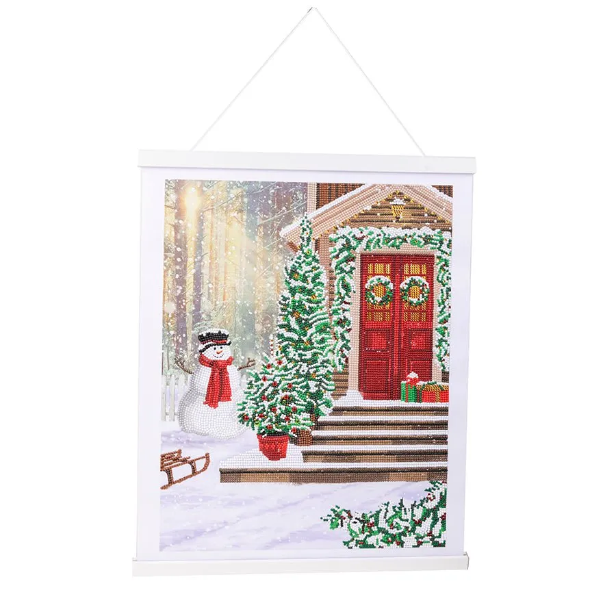 "Snowy Steps" Crystal Art Scroll Kit