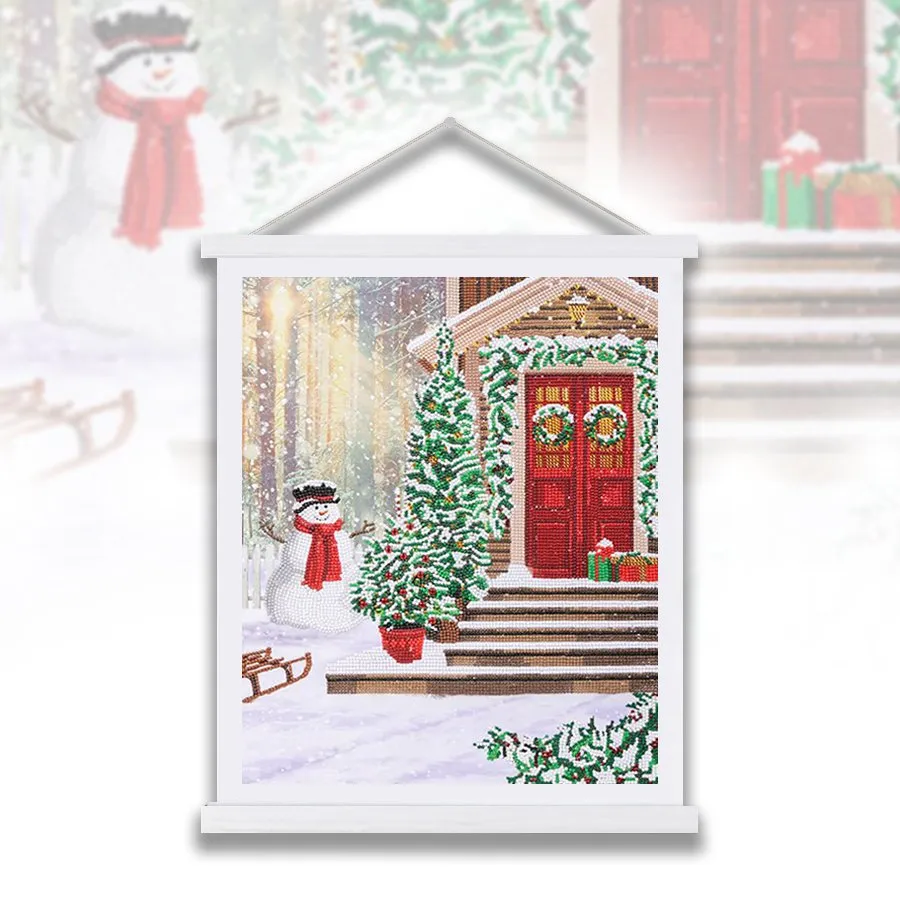 "Snowy Steps" Crystal Art Scroll Kit