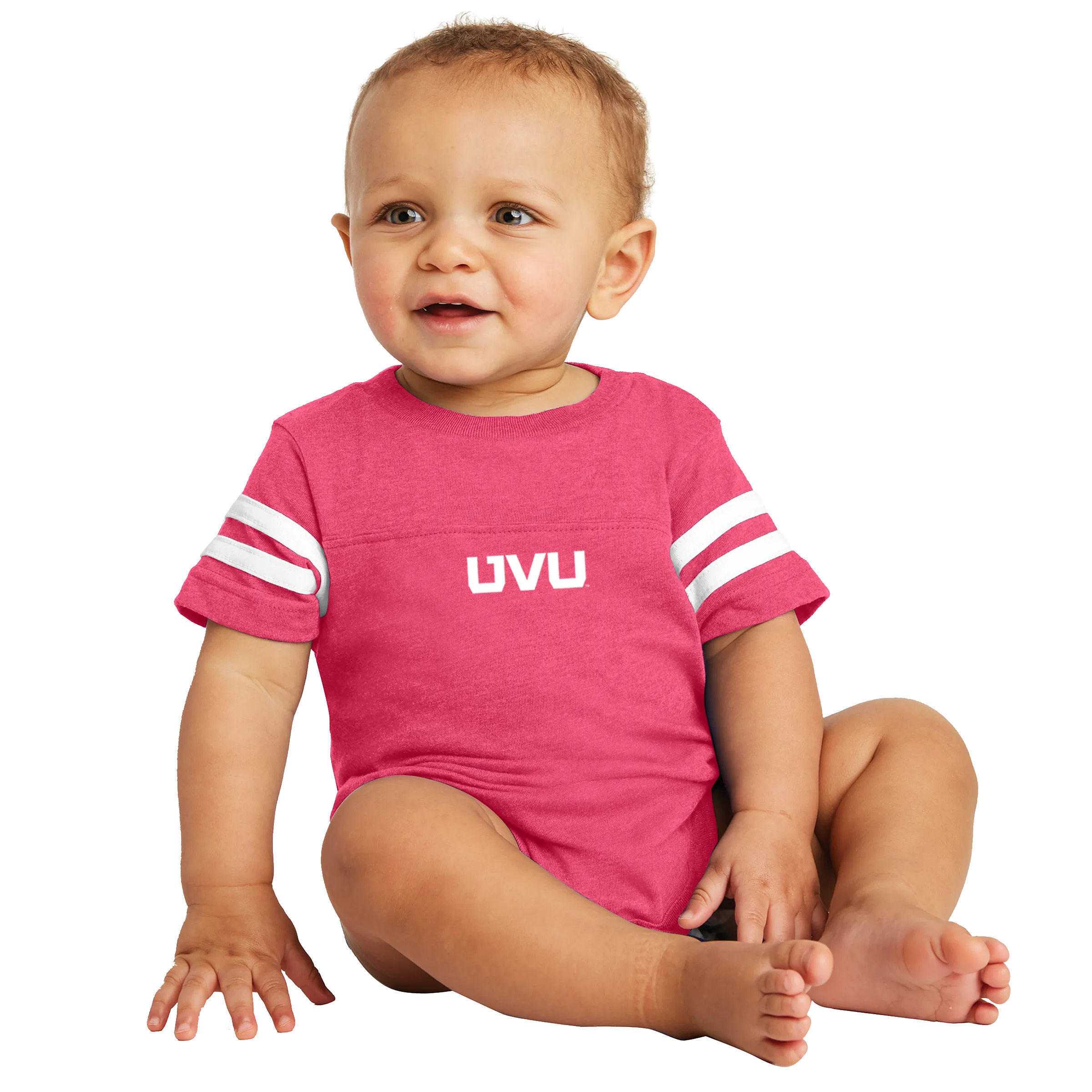 Rabbit Skins Infant Football Fine Jersey Bodysuit- UVU Mono