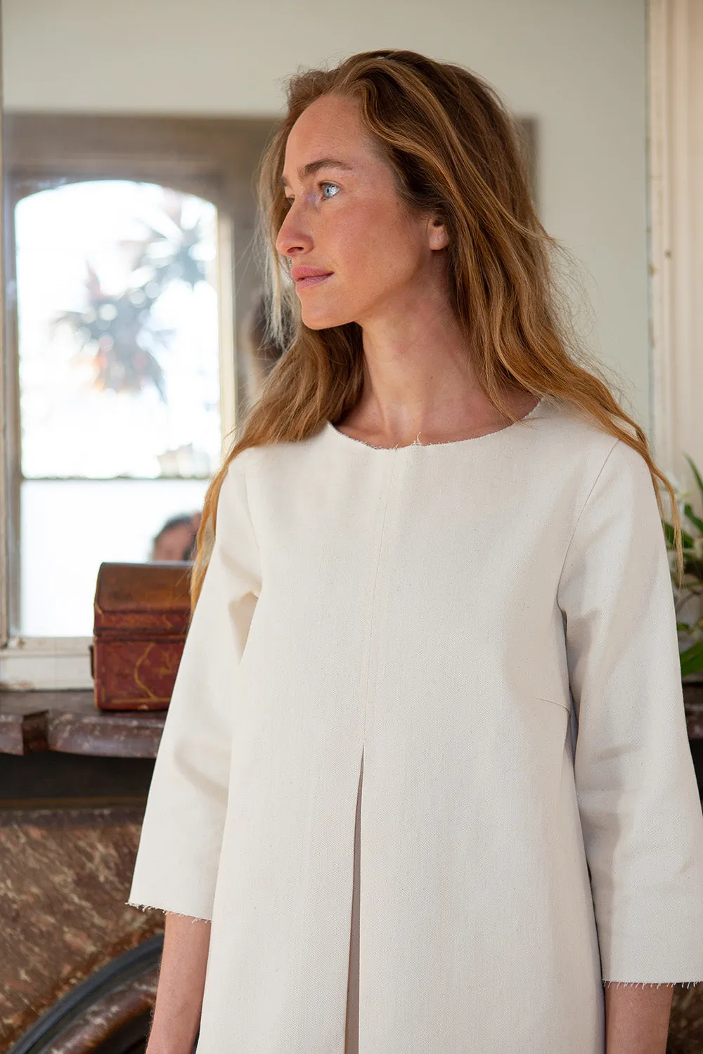 Rye Cotton Canvas Dress In Natural