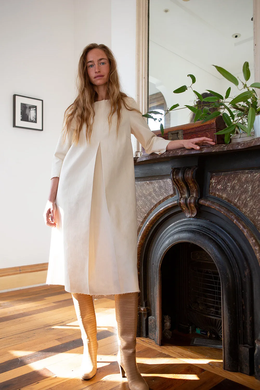 Rye Cotton Canvas Dress In Natural