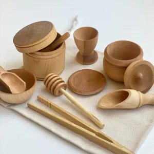 Wooden Montessori Sensory Bin Tools Made in USA